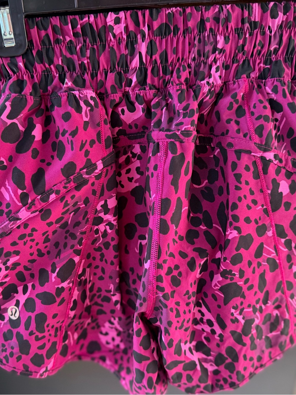 Lululemon bundle of 2 shorts size 6 like new. Yellow and pink animal print EUC - Picture 3 of 9